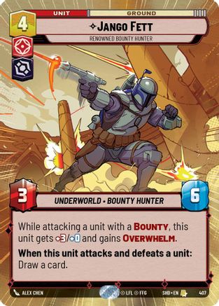 Jango Fett - Renowned Bounty Hunter (Hyperspace) (407) - Shadows of the Galaxy Foil