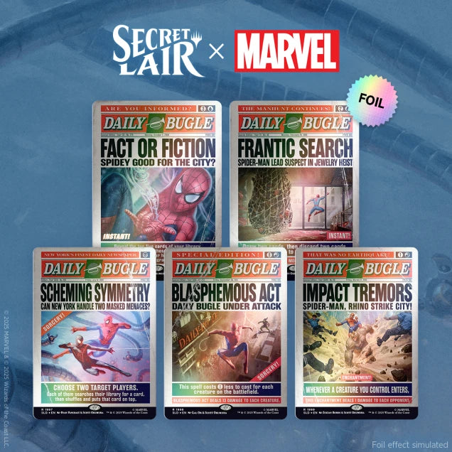 Magic the Gathering - Secret Lair x Marvel - Spider-Man: Daily Bugle Breaking News - Rainbow Foil