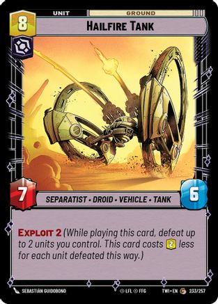 Hailfire Tank (233/257) - Twilight of the Republic Foil