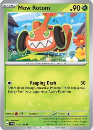 Mow Rotom 008/142  SV07 Stellar Crown - Common