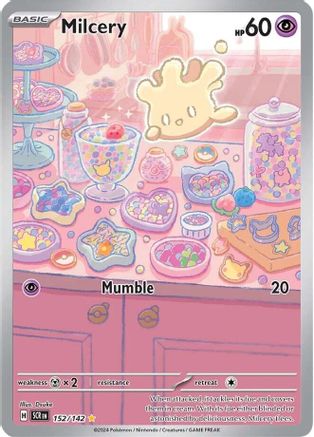 Milcery 152/142  - Holofoil SV07 Stellar Crown - Illustration Rare