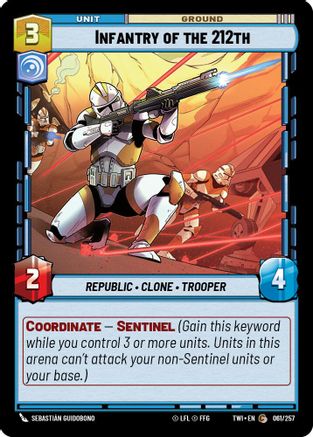 Infantry of the 212th (061/257) - Twilight of the Republic Foil