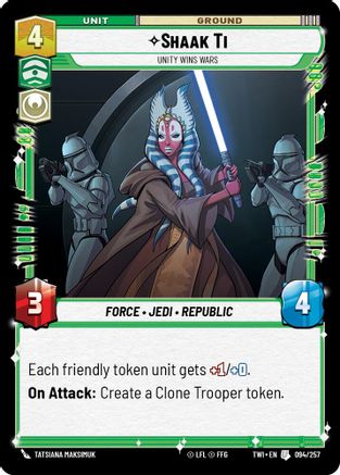 Shaak Ti - Unity Wins Wars (094/257) - Twilight of the Republic Foil