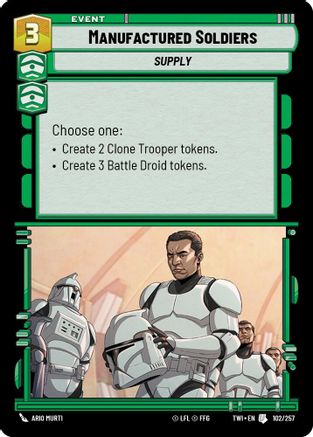 Manufactured Soldiers (102/257) - Twilight of the Republic Foil