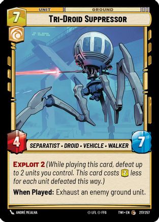 Tri-Droid Suppressor (217/257) - Twilight of the Republic Foil