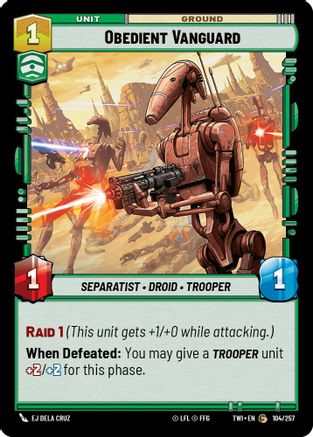 Obedient Vanguard (104/257) - Twilight of the Republic Foil