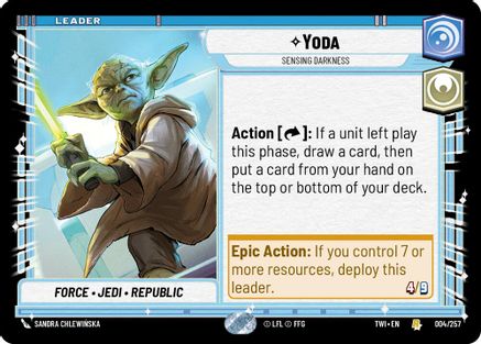 Yoda - Sensing Darkness (004/257) - Twilight of the Republic