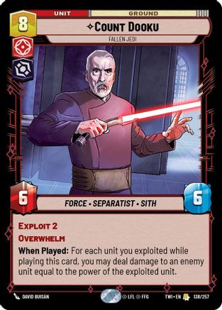 Count Dooku - Fallen Jedi (138/257) - Twilight of the Republic Foil