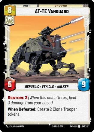 AT-TE Vanguard (247/257) - Twilight of the Republic Foil