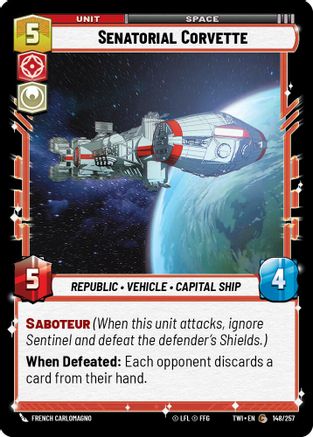 Senatorial Corvette (148/257) - Twilight of the Republic