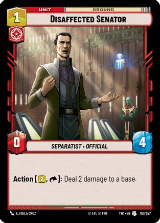 Disaffected Senator (157/257) - Twilight of the Republic