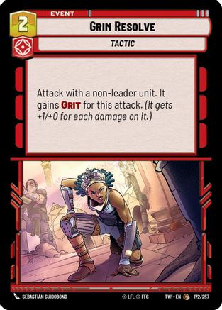 Grim Resolve (172/257) - Twilight of the Republic Foil