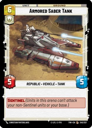 Armored Saber Tank (245/257) - Twilight of the Republic Foil