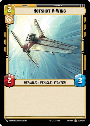 Hotshot V-Wing (209/257) - Twilight of the Republic Foil