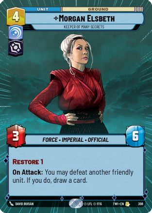 Morgan Elsbeth - Keeper of Many Secrets (Hyperspace) (308) - Twilight of the Republic Foil
