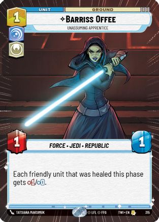 Barriss Offee - Unassuming Apprentice (Hyperspace) (315) - Twilight of the Republic Foil