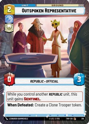 Outspoken Representative (Hyperspace) (316) - Twilight of the Republic