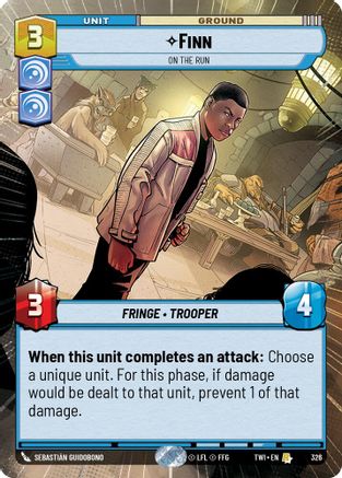 Finn - On the Run (Hyperspace) (326) - Twilight of the Republic Foil