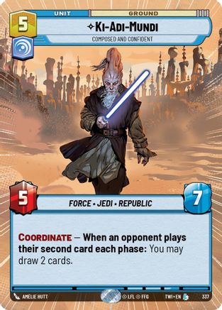 Ki-Adi-Mundi - Composed and Confident (Hyperspace) (337) - Twilight of the Republic Foil