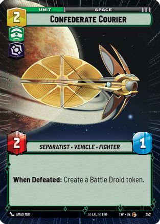Confederate Courier (Hyperspace) (352) - Twilight of the Republic Foil