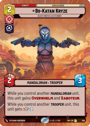 Bo-Katan Kryze - Death Watch Lieutenant (Hyperspace) (398) - Twilight of the Republic Foil