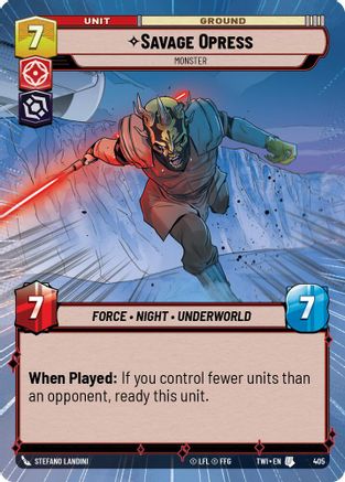 Savage Opress - Monster (Hyperspace) (405) - Twilight of the Republic Foil