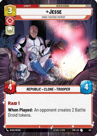 Jesse - Hard-Fighting Patriot (Hyperspace) (413) - Twilight of the Republic Foil