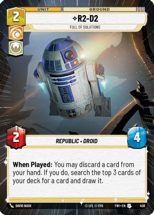 R2-D2 - Full of Solutions (Hyperspace) (458) - Twilight of the Republic Foil