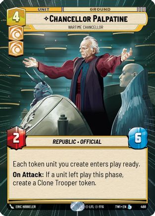 Chancellor Palpatine - Wartime Chancellor (Hyperspace) (468) - Twilight of the Republic Foil