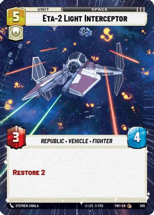 Eta-2 Light Interceptor (Hyperspace) (505) - Twilight of the Republic Foil