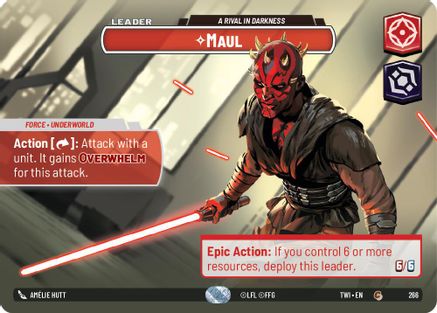 Maul - A Rival in Darkness (Showcase) (266) - Twilight of the Republic Foil
