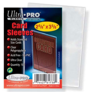 Ultra Pro Sleeves - 2-1/2" x 3-1/2" (100ct)