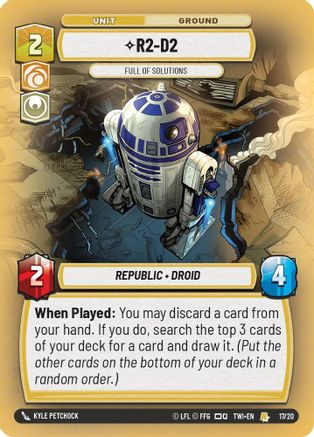 R2-D2 - Full of Solutions (17/20) - Twilight of the Republic Weekly Play Promos Foil