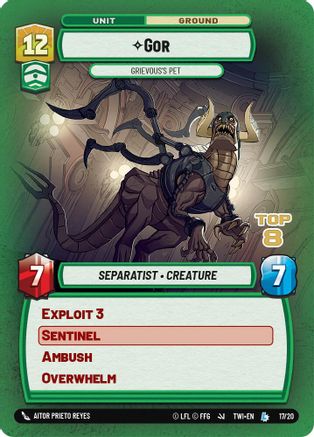 Gor - Grievous's Pet (Top 8) (17/20) - Organized Play Promos