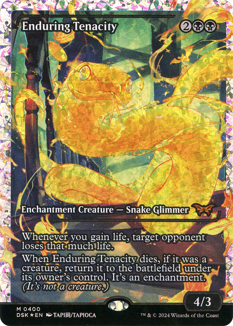 Enduring Tenacity (DSK-400) - Duskmourn: House of Horror: (Showcase) Foil