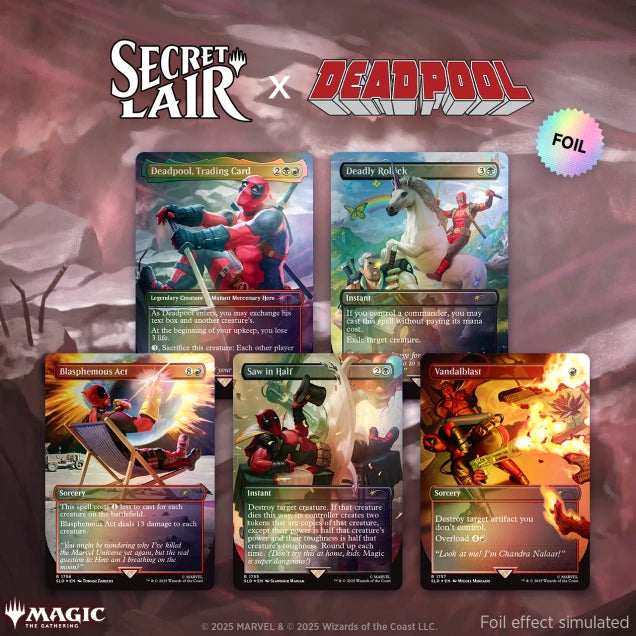 Magic the Gathering - Secret Lair x Marvel - Deadpool (April Pool's Day) - Rainbow Foil