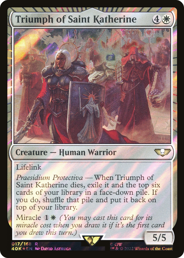 Triumph of Saint Katherine (Surge Foil) (40K-17★) - Warhammer 40,000 Commander Foil