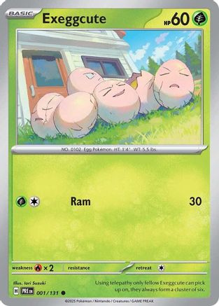 Exeggcute 001/131  - Reverse Holofoil SV Prismatic Evolutions - Common