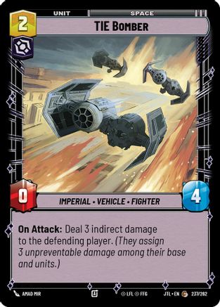 TIE Bomber (237/262) - Jump to Lightspeed