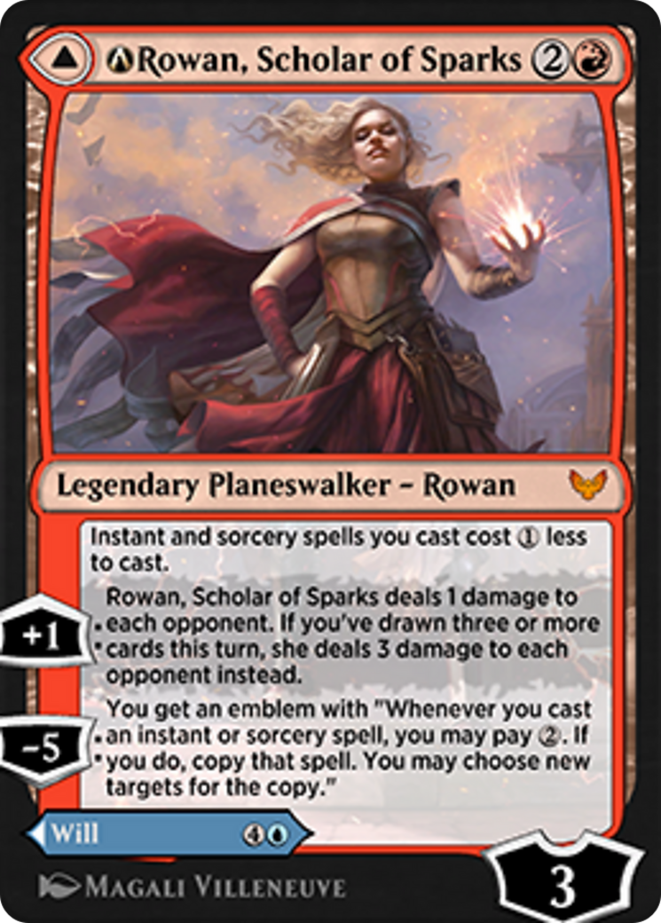 A-Rowan, Scholar of Sparks // A-Will, Scholar of Frost (STX-A-156) - Strixhaven: School of Mages
