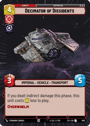 Decimator of Dissidents (Hyperspace) (400) - Jump to Lightspeed
