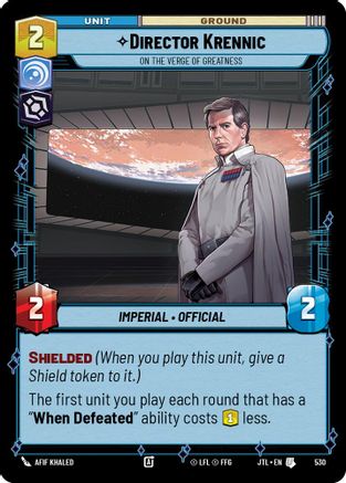 Director Krennic - On the Verge of Greatness (Foil) (530) - Jump to Lightspeed Foil