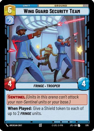 Wing Guard Security Team (Foil) (570) - Jump to Lightspeed Foil