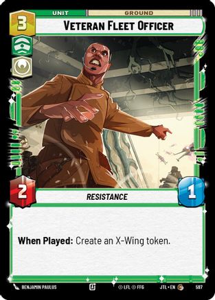 Veteran Fleet Officer (Foil) (597) - Jump to Lightspeed Foil