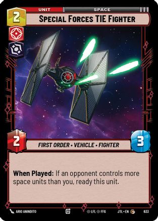 Special Forces TIE Fighter (Foil) (633) - Jump to Lightspeed Foil