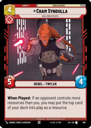Cham Syndulla - Rallying Ryloth (Foil) (662) - Jump to Lightspeed Foil