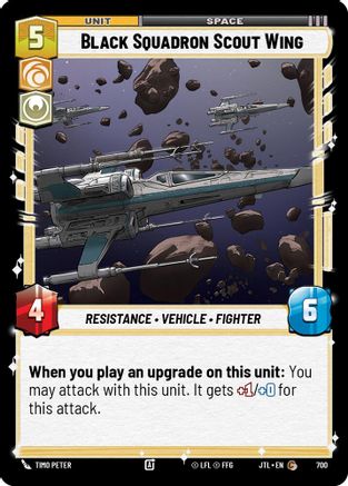 Black Squadron Scout Wing (Foil) (700) - Jump to Lightspeed Foil