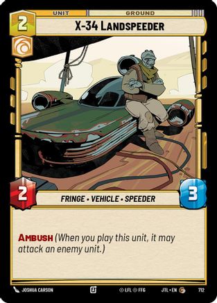 X-34 Landspeeder (Foil) (712) - Jump to Lightspeed Foil