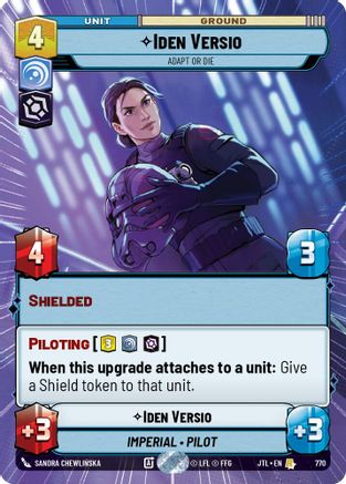 Iden Versio - Adapt or Die (Hyperspace Foil) (770) - Jump to Lightspeed Foil