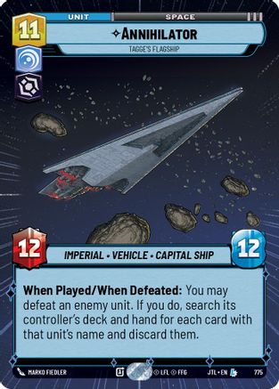 Annihilator - Tagge's Flagship (Hyperspace Foil) (775) - Jump to Lightspeed Foil
